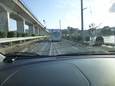 井原線高架下道路（吉備真備駅附近）